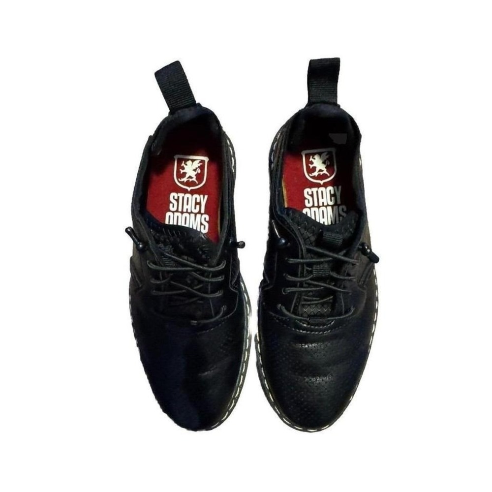 STACY ADAMS‎ Youth Boy's Sync Elastic Lace Dress Shoes Size 12 M BLACK